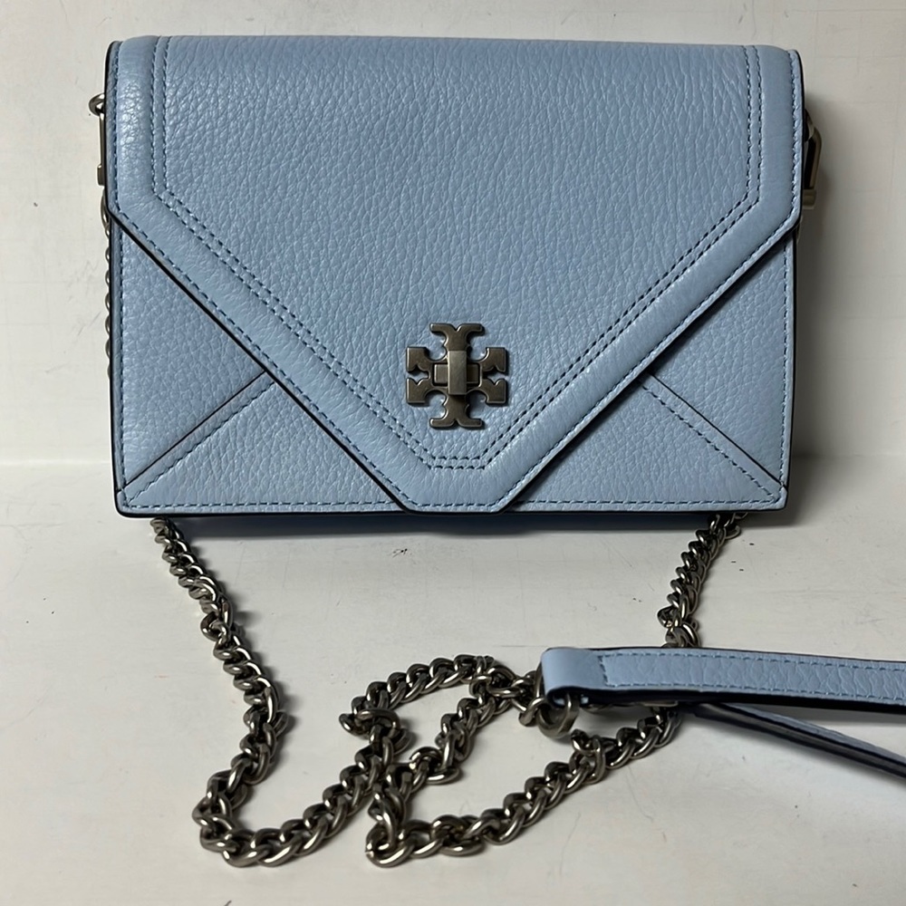Tory Burch Kira Mini Envelope Crossbody Bag in Chambray Blue